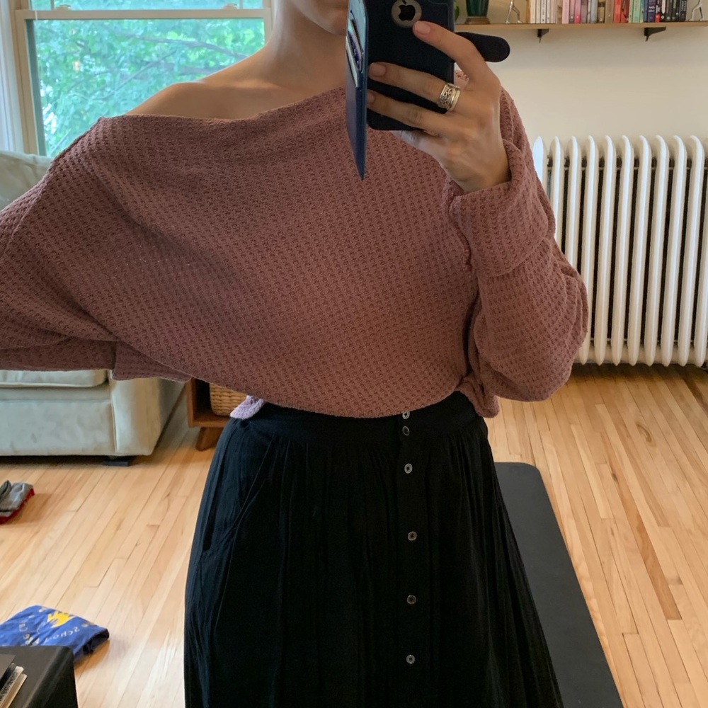 Free People off the should sweater
